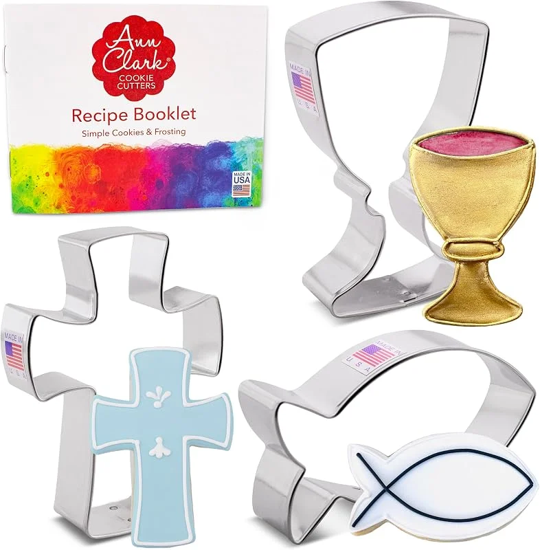 Visita la tienda de Ann Clark Cookie Cutters Ann Clark - Juego de 3 cortadores de galletas de Pascua para comunión y — Hogar y cocina