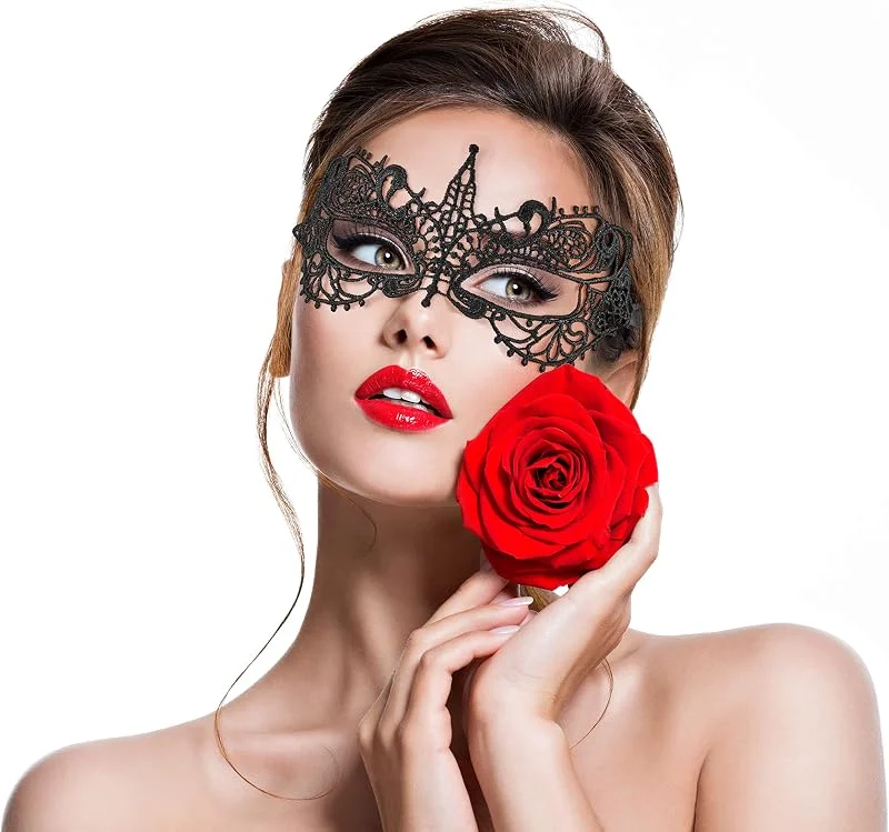 Balinco VENEZIAN MASK, Ladies Masked Ball, Elegante, Party Outfit Accessory, Costume Accessory, Carnival, Shrovetide, Halloween, Sexy Women Eye Mask — Ropa Navidad