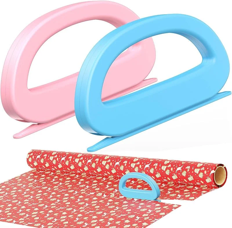 HMMHYY Pack de 2 cortadores deslizantes para papel de regalo con 4 cuchillas - Ideal para Navidad, Halloween, fiestas y cumpleaños — Envoltorio regalo