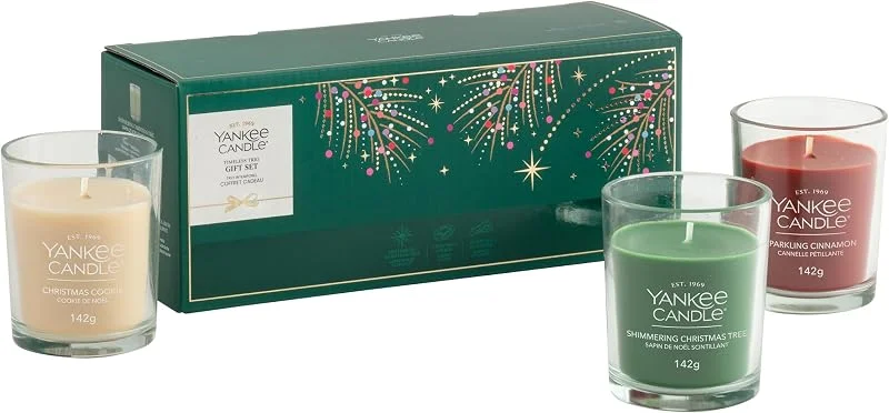 Visita la tienda de Yankee Candle Yankee Candle Set de velas aromáticas navideñas, Colección Invierno 2026, perfectos para mujeres — Cena a la luz de velas