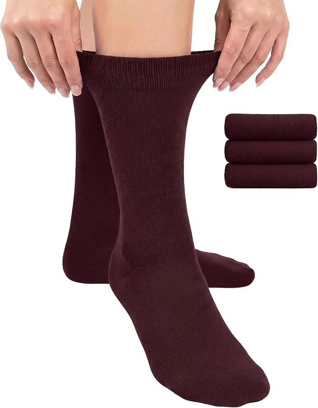 Visita la tienda de Hugh Ugoli Hugh Ugoli Calcetines de Media Caña Mujer de Bambú Suaves, 3 Pares, Calcetines Finos para Negocios, Pantalón y Uso Casual, Talla: 36-39, 39-43 — Ropa Navidad