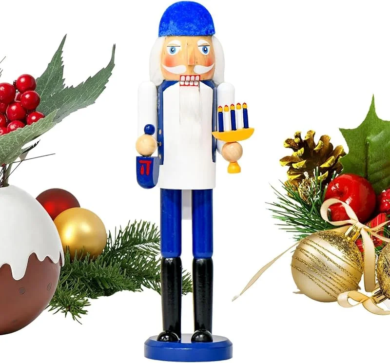 Jvjggag Decoración navideña de cascanueces coleccionable, centro de mesa — Decoracion Navidad