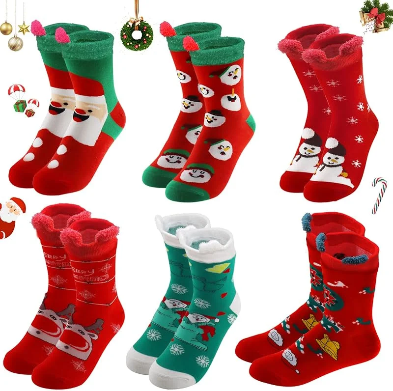 TaimeiMao Calcetines Navidad Mujer, Calcetines Mujer Divertidos, CalCetines MujEr Invierno, Obsequios para Mujeres en Temporada Invierno — Decoracion Navidad