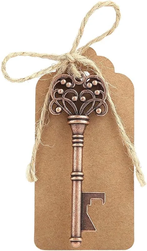 Visita la tienda de Acouto Acouto Abridor de Llaves 12 Piezas Vintage Forma de Llave Abridor de Botellas Llavero de Aleación Llavero de Cobre con Etiquetas para Decoración de Recuerdo de Fiesta de Boda — Vino y mesa festiva