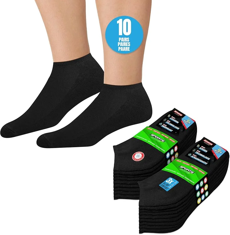 SOXCO 10 Pares Calcetines Tobilleros Mujer Hombre Verano Calcetines Cortos Bajos, 0 — Ropa Navidad