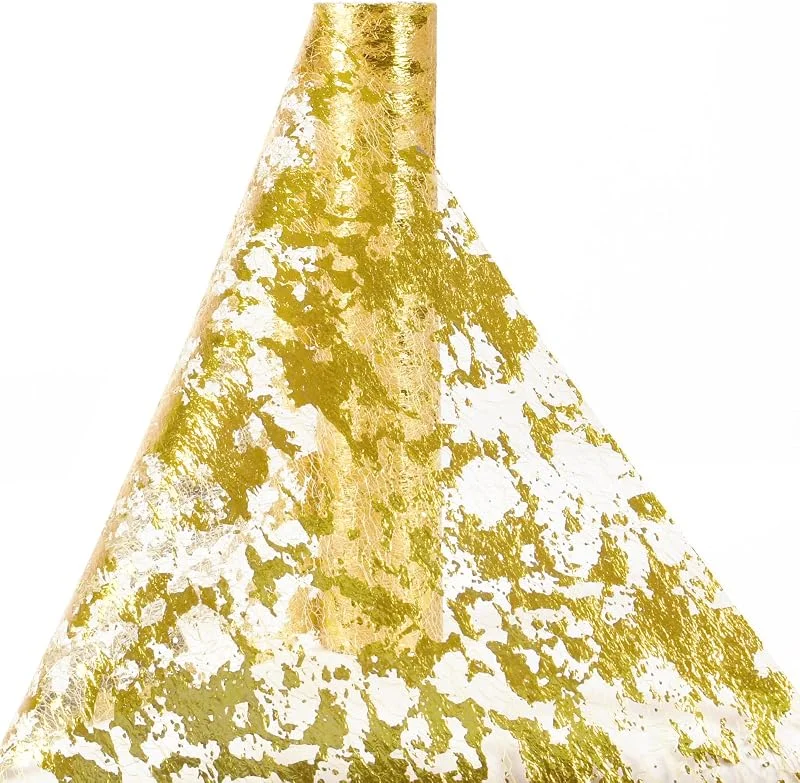 AUAUY Oro Camino de Mesa con LáMina Dorada, 10m*28cm Centros de Mesa Moderno Decoracion, Camino de Mesa con Papel de Aluminio MetáLico, Centros Decorativos de Mesa para Fiestas de CumpleañOs, Navidad — Hogar y cocina