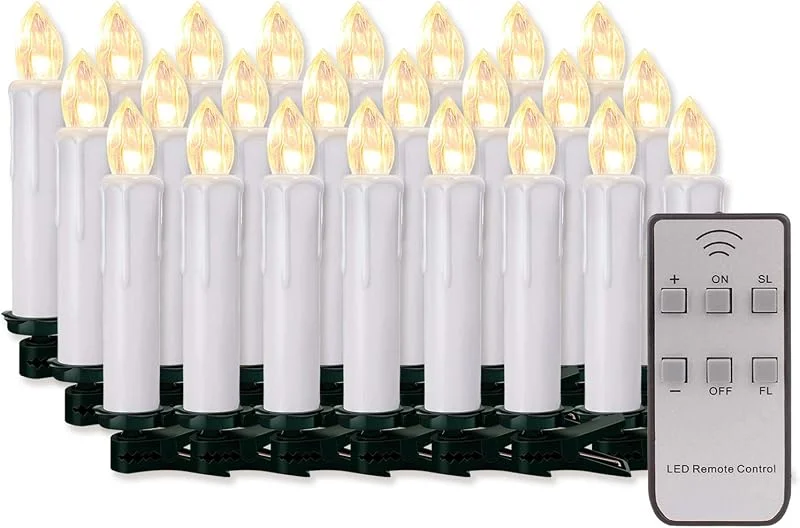 Forever Speed 20, 30, 40, 50, 60 STK LED Velas LED Luz Cadena inalámbrico DIMM Bar velas sin llama velas de Navidad para árbol de Navidad, decoración de Navidad, Boda, cumpleaños, Party, Weisse Hülle, 30stk — Luces Navidad