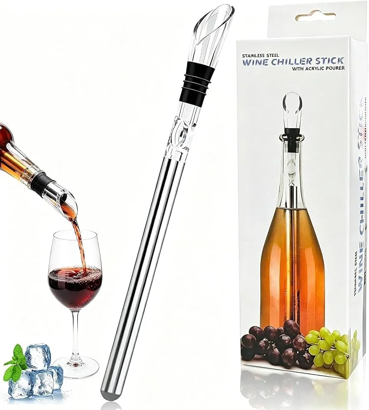 ZIJANG Juego Enfriador de Vino con Barra Enfriante y Vertedor — Vino y mesa festiva