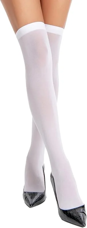 Visita la tienda de Aranmei Aranmei Medias sexys de San Valentín para mujer, de terciopelo, medias opacas hasta el muslo — Ropa Navidad