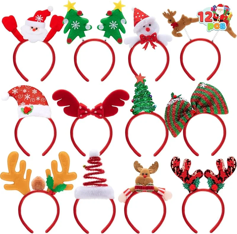Visita la tienda de JOYIN JOYIN 2 diademas de Navidad para mujeres, hombres, niños, fiestas de Navidad (talla única) — Ropa Navidad