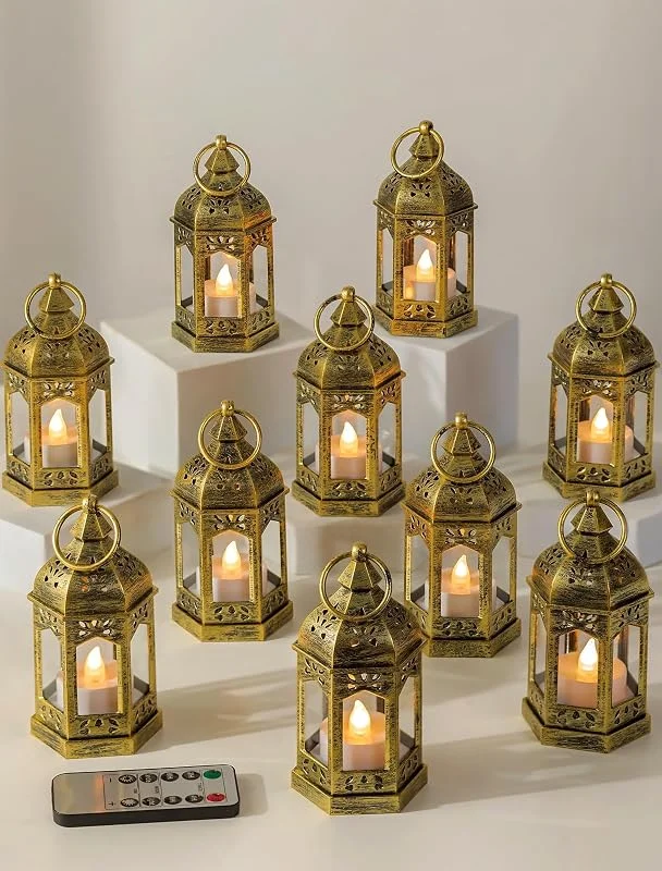 Romadedi Mini farolillos LED con mando a distancia temporizador 2, 4, 6, 8H — Cena a la luz de velas
