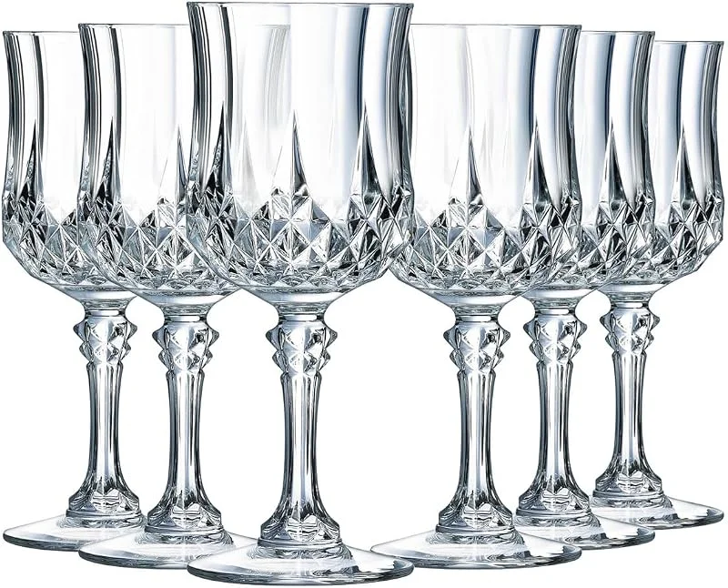 Cristal D'Arques Copas de Vino Longchamp 25 cl Juego de 6 — Vino y mesa festiva