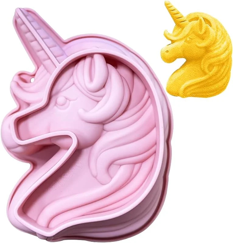 HGSHUO Moldes de Silicona Unicornio Molde de Pastel Molde para Hornear Molde de Silicona Moldes para Tartas Moldes de Repostería Mousse Jabón Chocolate Halloween Navidad 6 Pulgadas — Hogar y cocina