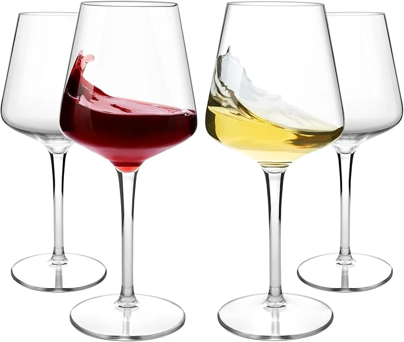 Visita la tienda de HAHASHOW HAHASHOW Copas de Vino Tinto Plástico Tritan Irrompibles 445ml, Juego de 4 — Vino y mesa festiva