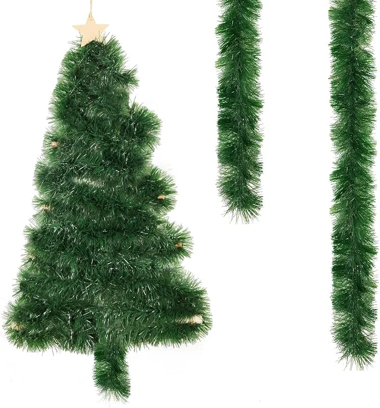 Winwild Guirnalda Navidad Verde 6 Metros - ø 13 CM Guirnalda Artificial Abeto Navideña Adornos para árbol Navidad Decoración Lametta para Repisa Chimenea, Escalera, Chimenea, Navideña, Interior, Exterior — Decoracion Navidad