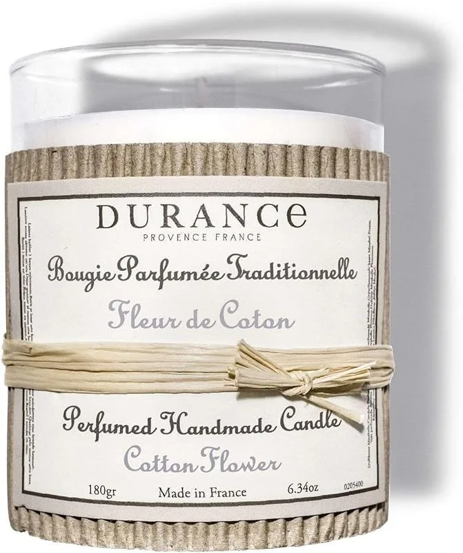 Durance - Vela vaso perfumada flor de algodón — Cena a la luz de velas