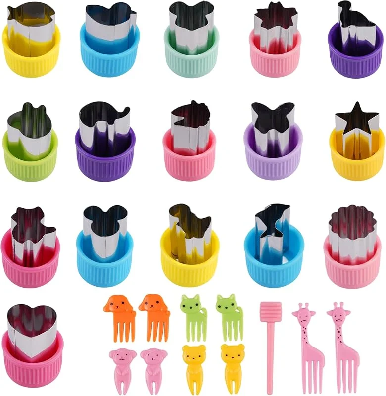 zorvixal 27 Piezas Acero Inoxidable Mini Cortador de Frutas, para Galletas, Pasta — Hogar y cocina