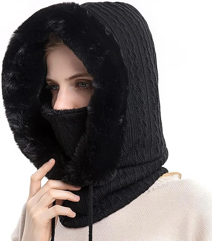TAGVO Pasamontañas Termico para Mujer, Pasamontañas Invierno Capucha Polar Máscara de Esquí Balaclava Máscara Polar Multifuncional para Clima Frío Esquí al Aire Libre Montaña Camping Senderismo — Ropa Navidad