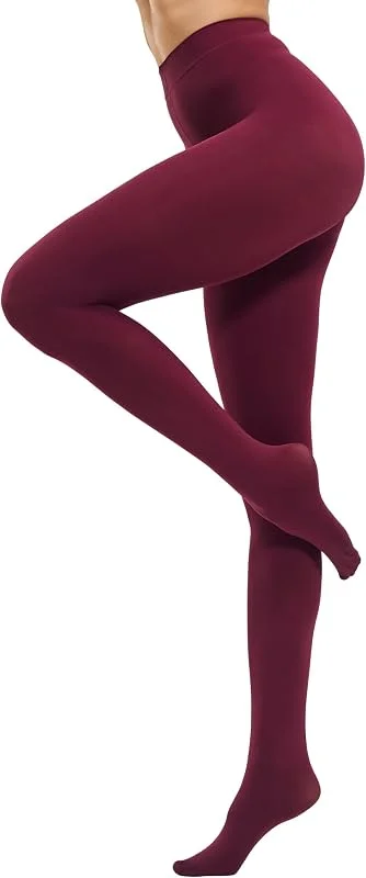 CozyWow Medias sem opacas en color liso para mujer 80D — Ropa Navidad