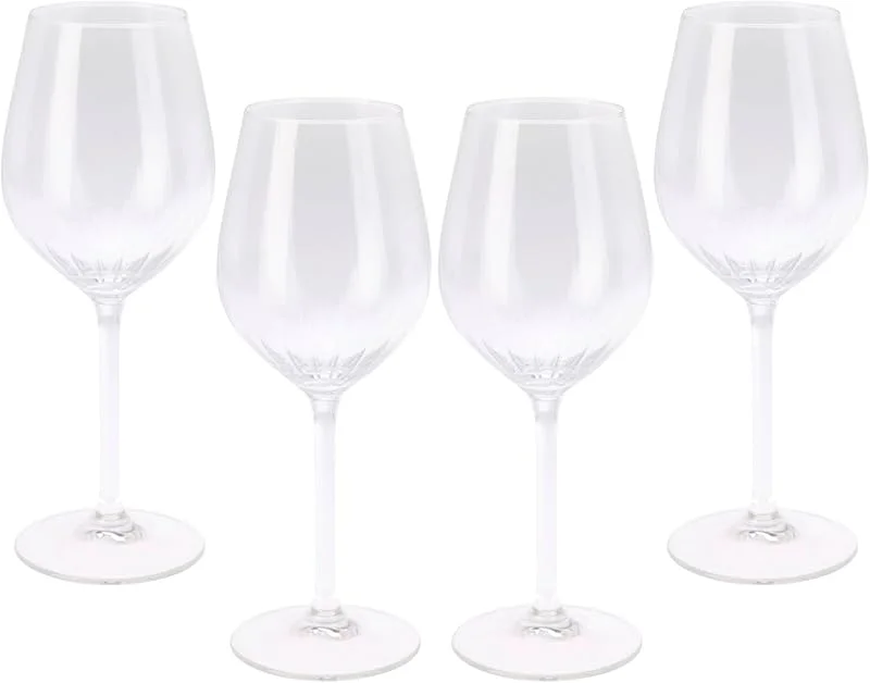 Visita la tienda de WELL HOME MOBILIARIO & DECORACIÓN WELL HOME MOBILIARIO & DECORACIÓN Juego de 4 Copas de vino de 380ml con diseño de rayas Ø6x22cm — Vino y mesa festiva