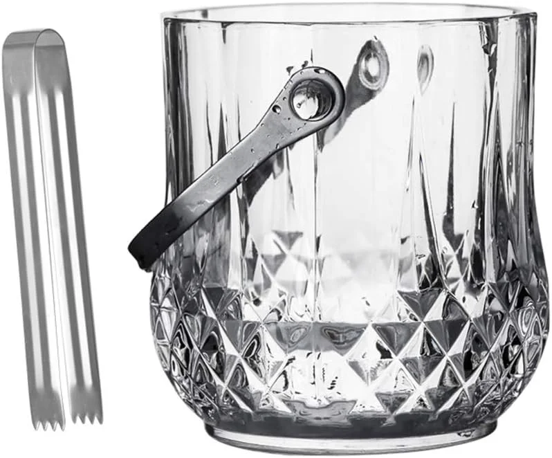 WYMESW Vaso Cubitera Cubo De Hielo Enfriador De Vino, champagne Cubitera De Vino, aislamiento Cubitera Cubo De Hielo Con Pinzas Hielo, elegante Cristal Cubitera Para Hielo Para Orar Bar-a 12x13x10cm(5x5x4inch) — Vino y mesa festiva