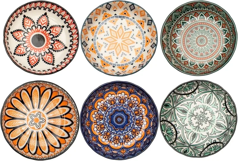 TuYines Cuencos Aperitivos, Cuencos para Salsa, Servier Set 6Pcs, Cuencos para Sushi, Cuencos de porcelana para Salsas de Soja, Aperitivos, Condimentos, Frutos Secos, Snacks — Adviento y mesa