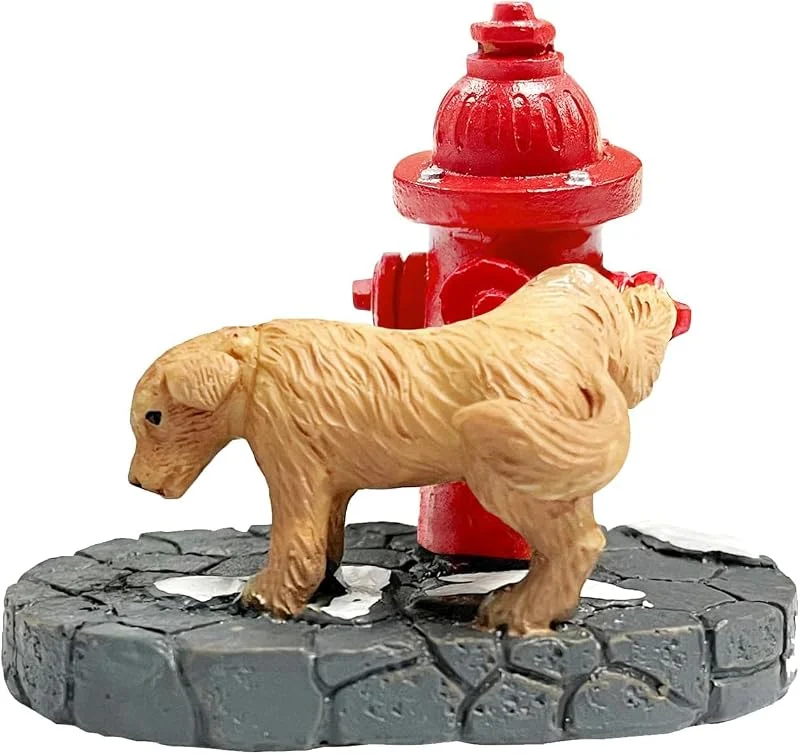 QIZHIQIAMY Figuras Pueblo Navideño Miniatura Villa Navideña Perro Christmas Village Decorations para La Decoración Interior del Hogar en Navidad (B) — Decoracion Navidad