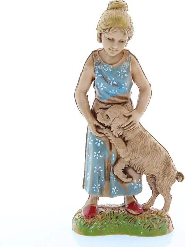 Visita la tienda de Moranduzzo Moranduzzo Niña con Perro para Belén de 10 Cm Escala 1:20 - Figuras de Belén Indestructibles - Estilo 700', Pintura Acabada a Mano, Producto Oficial, Escultor M. Landi — Decoracion Navidad
