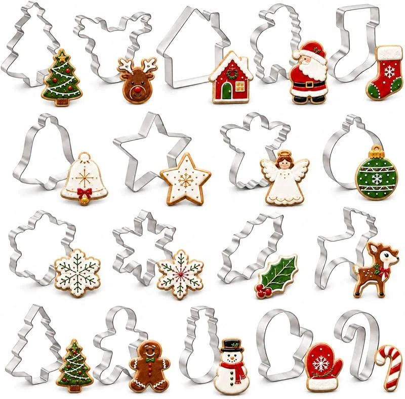 Keepatyart Cortadores de galletas de Navidad, set de 18 de acero inoxidable — Hogar y cocina