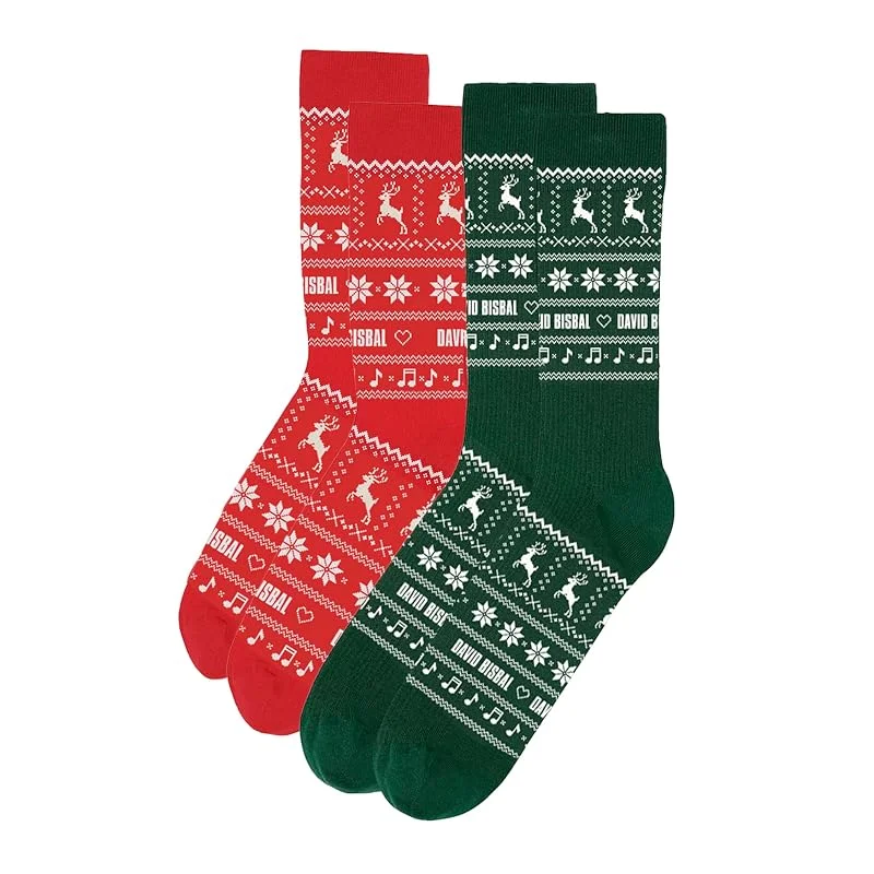 David BisbalFormato:Ropa David Bisbal Set de calcetines navideños Todo Es Posible En Navidad — Decoracion Navidad