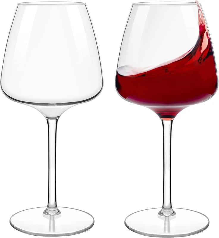 Visita la tienda de HAHASHOW HAHASHOW Irrompibles Copas de Vino Tinto de Plástico Tritan 610 ml Set de 2 — Vino y mesa festiva