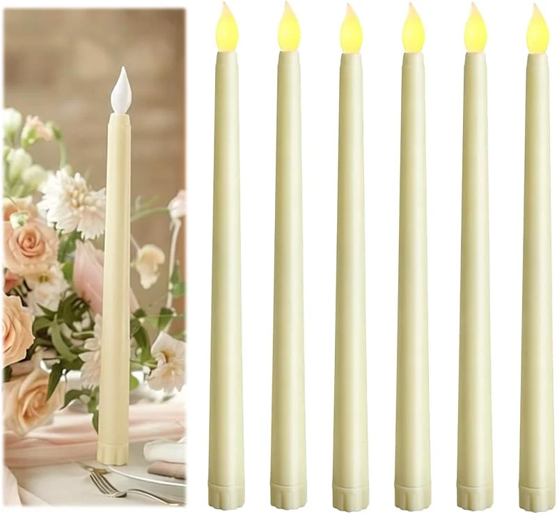 Fwmctkr 6 Piezas Velas Led Efecto Llama, Velas Electricas a Pilas — Luces Navidad