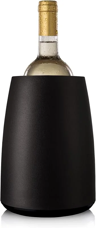 Visita la tienda de Vacuvin Vacu Vin Enfriador de Vino en Acero Inoxidable - Enfriador de Botellas Reutilizable para Botellas Estándar - Color Negro — Vino y mesa festiva