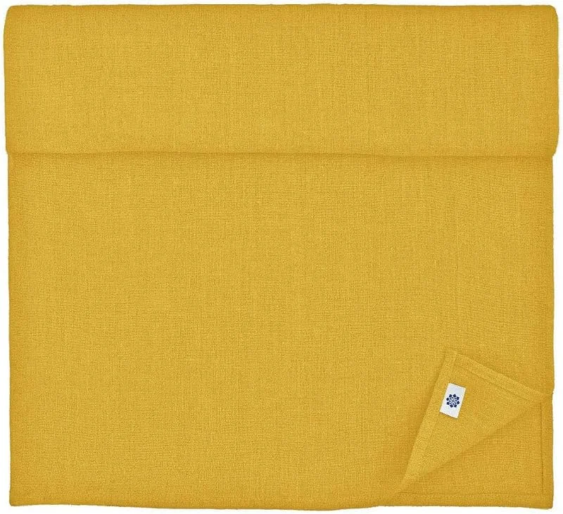 Linen & Cotton Camino de Mesa Varios Calores Hygge - 100% Lino, Amarillo Mostaza (40 x 180 cm) Correa Tapiz Decoración de Mesa de Madera Rectangular Lavable para el Hogar Cocina Restaurante Navidad — Hogar y cocina