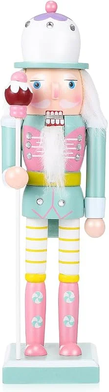 Visita la tienda de TOPBATHY TOPBATHY Cascanueces navideños de madera, gran soldado, figura decorativa hecha a mano para ocasiones festivas como decoración navideña e idea de regalo para familiares y amigos — Decoracion Navidad