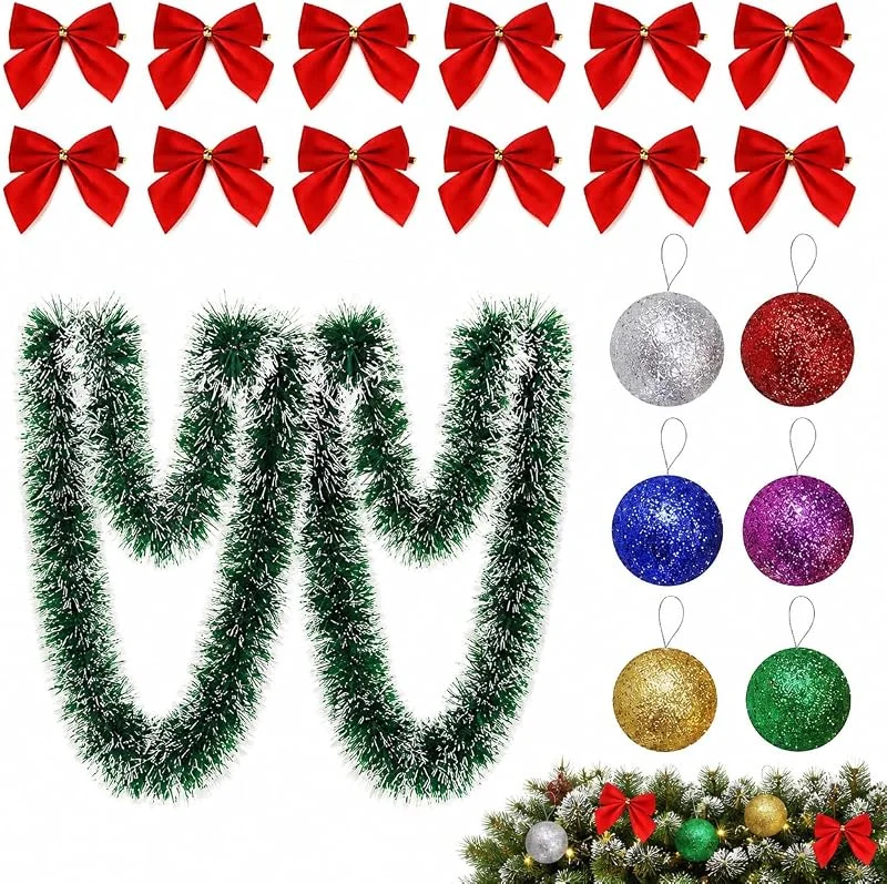 DUGEGAYL Guirnalda de Abeto de 10 m, Guirnalda de Navidad Artificial para Exteriores, Interiores, Navidad, Guirnalda de Navidad, Guirnalda de Ramas de Abeto — Decoracion Navidad