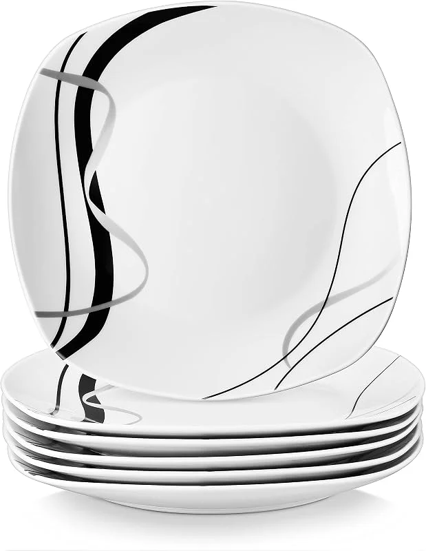 Visita la tienda de VEWEET VEWEET Série FIONA, 6 Platos llanos Sueltos de porcelana, Vajillas Completas 6 Personas, Platos Vajilla 6 personas, 24, 7 cm, Complemento para la Vajilla FIONA — Adviento y mesa