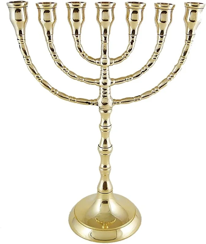 Visita la tienda de NKlaus NKlaus Menorah Latón Hecho a Mano Portavelas 25cm Menorah 2791 — Cena a la luz de velas