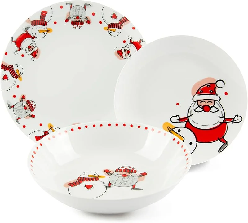 Visita la tienda de Excelsa Excelsa Snowman 65991 - Vajilla de 18 piezas — Adviento y mesa