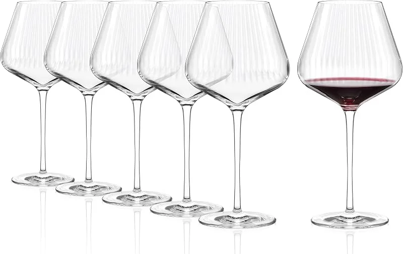 Stölzle Lausitz Copas Borgoña Symphony Set de 6 710 ml – Copas Elegantes para Vinos de Borgoña – Goblets de Cristal para Máxima Liberación de Aromas – Apto para Lavavajillas & Resistente a Golpes — Vino y mesa festiva
