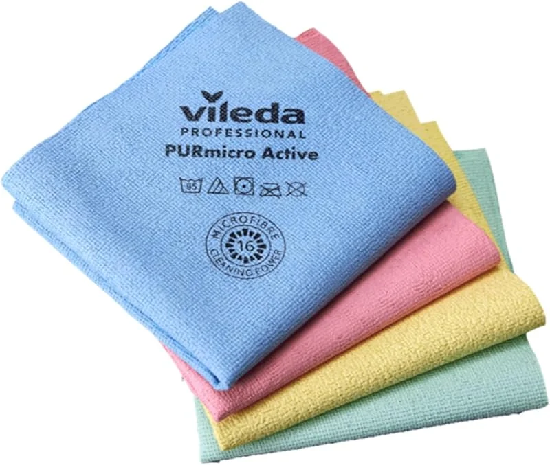 Visita la tienda de Vileda Professional Vileda Professional, Bayeta PurMicro Active Multi, 4uds, Pur, 38x35cm — Vino y mesa festiva