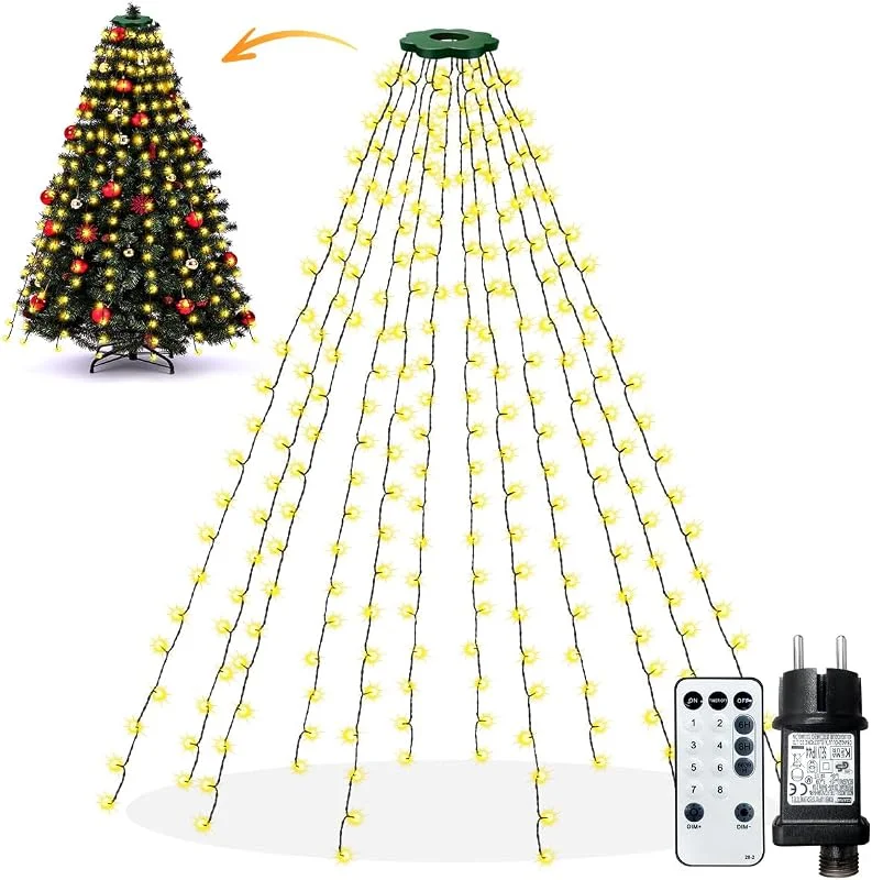 Visita la tienda de ARKOCHIC Luces para Árbol de Navidad, 2m x 12 Cadena Blanco Cálido — Luces Navidad