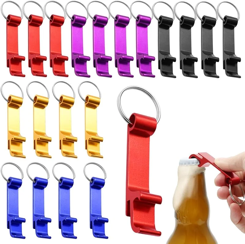 Weniubit Lote de 20 llaveros abrebotellas de aluminio en 5 colores — Vino y mesa festiva