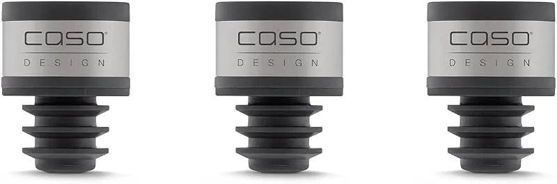 Visita la tienda de Caso CASO WineLock – Tapón de aroma al vacío, 3 unidades, tapón de vino para envasadora al vacío, para disfrutar más tiempo y proteger los aromas, apto para lavavajillas, para cuellos de botella con — Vino y mesa festiva