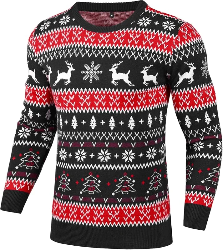 Visita la tienda de Gyabnw Gyabnw Jersey Navidad Familia Hombre y Mujer Suéter de Navidad Redondo Pullover de Punto de Navidad Clásico Sweater Lindo Suéter Navideño para niña&niños Parejas para Otoño Invierno — Ropa Navidad