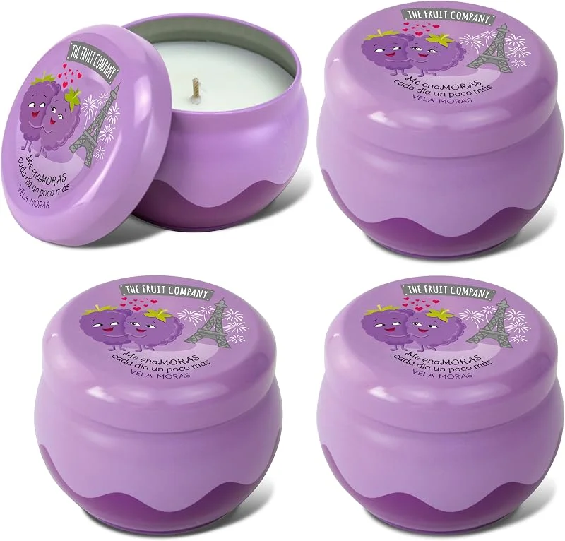 Visita la tienda de THE FRUIT COMPANY The Fruit Company Vela Perfumada Moras en lata de 150 gr con 1 mecha, con cera vegetal, duración +40hrs y extractos naturales — Cena a la luz de velas