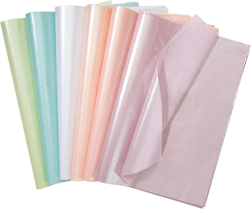 Tunejoy Papel de Seda 60 Hojas Metálico Papel de Regalo Seda Para Envolver Para Bolsas de Regalo, Cumpleaños, Bodas, Fiestas, Decoración Navideña 50 x 70cm — Envoltorio regalo