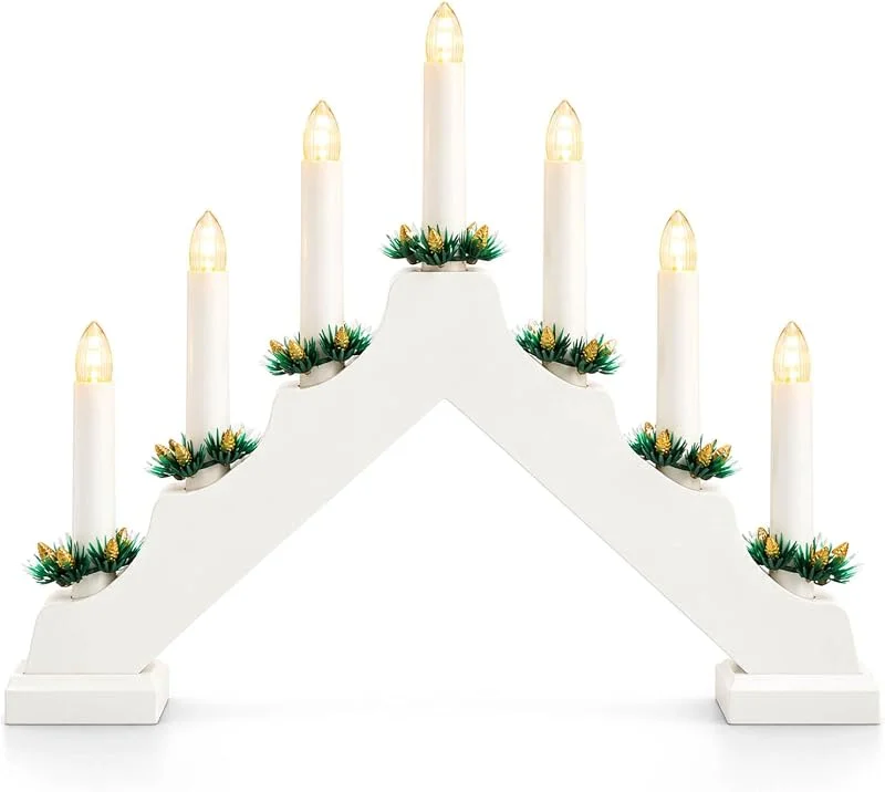 Visita la tienda de com-four com-four® Arco de vela LED como iluminación navideña, Puente con 7 LED — Luces Navidad
