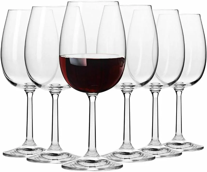 Visita la tienda de Krosno Krosno Copas de Vino Tinto, Juego de 6, 390 ml, Colección Pure — Vino y mesa festiva