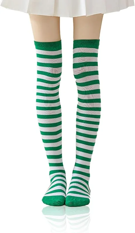 YAOYYG Rayas Calcetines Hasta la Rodilla — Ropa Navidad